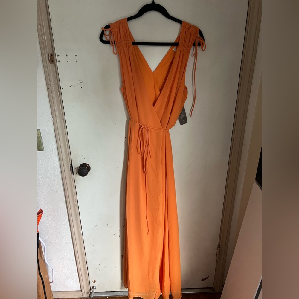 Sleeveless wrap dress